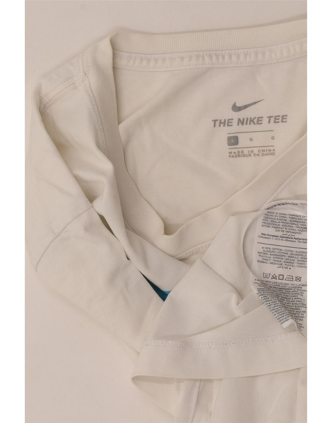 T-shirt grafica da uomo Nike Top grande in cotone bianco