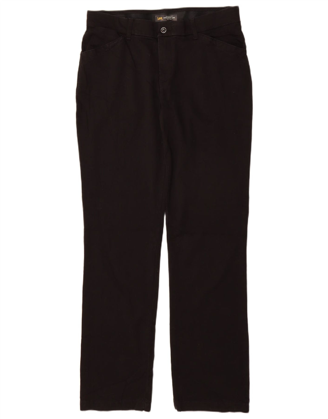 Pantaloni casual dritti da donna con vestibilità regolare LEE US 10 Large W33 L32 neri