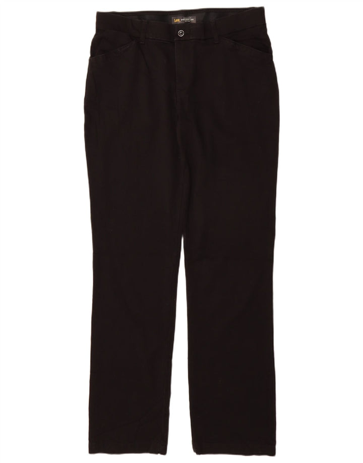 Pantaloni casual dritti da donna con vestibilità regolare LEE US 10 Large W33 L32 neri