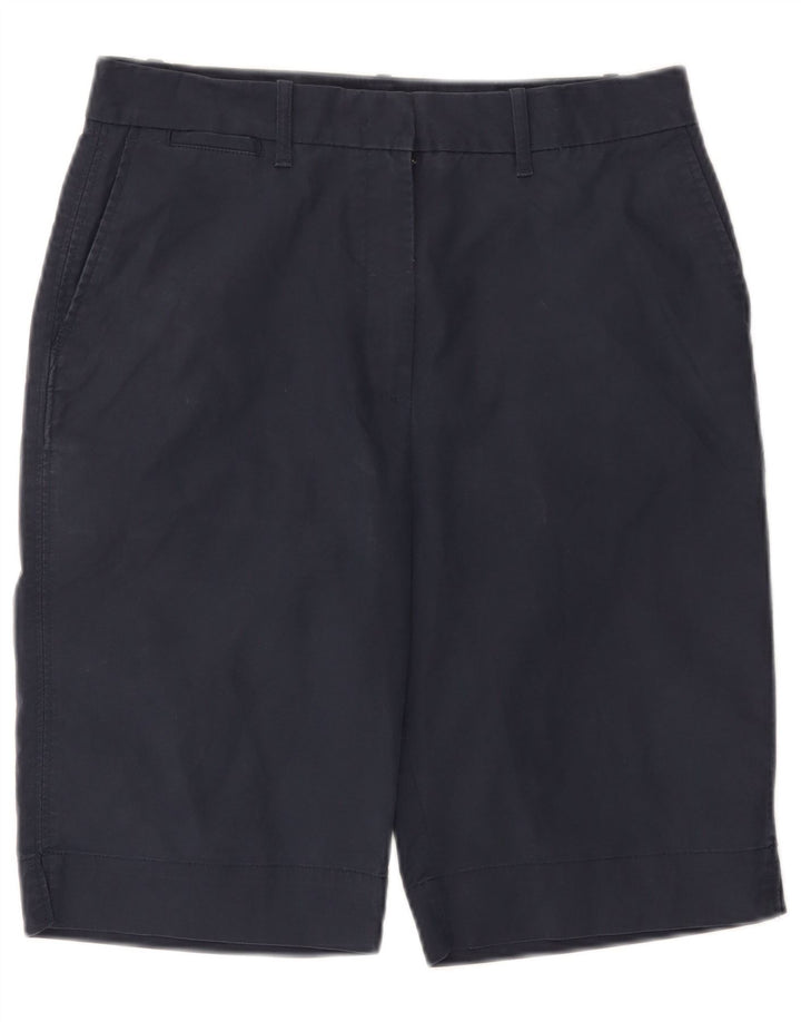 Pantaloncini chino da donna Marks & Spencer UK 12 medi W32 cotone blu navy