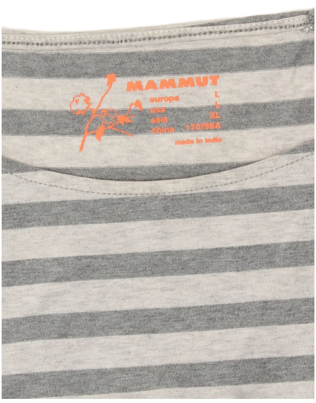 Mammut Maglia da donna a maniche lunghe UK 14 Large Grey Striped