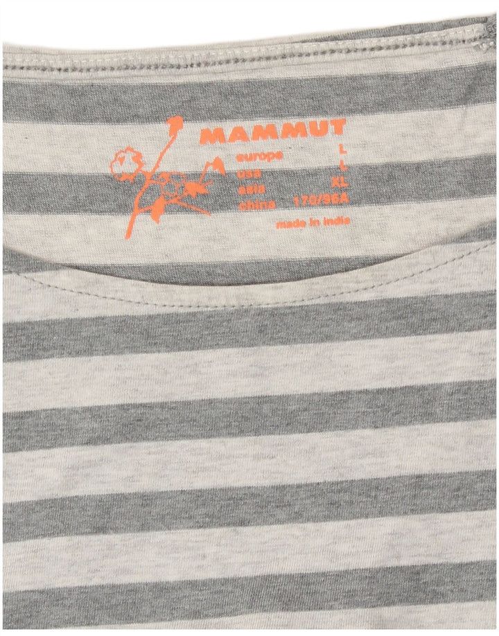 Mammut Maglia da donna a maniche lunghe UK 14 Large Grey Striped