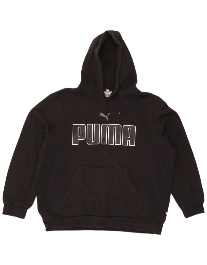 Felpa con cappuccio grafica da uomo Puma XL nera