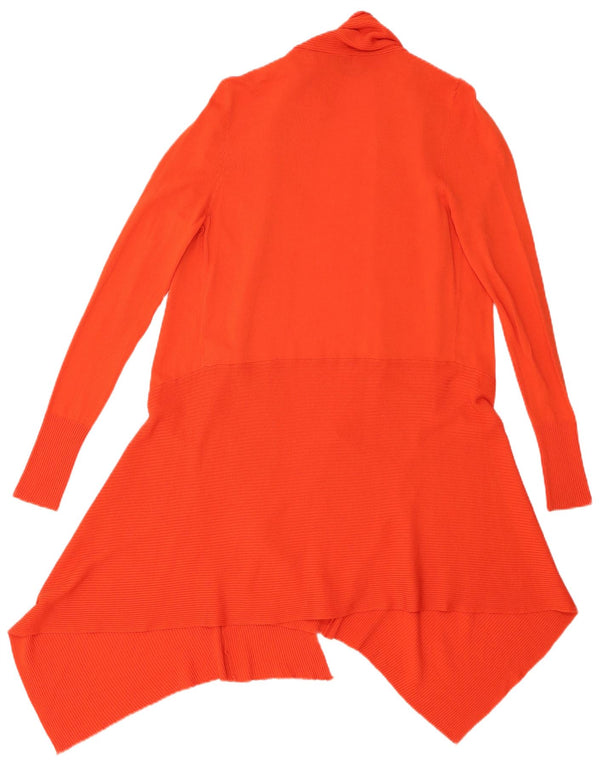 Maglione cardigan asimmetrico lungo da donna Zara UK 10 piccolo viscosa arancione