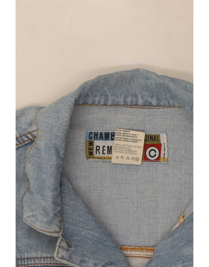 Giacca in denim grafico da donna Chambers UK 12 Cotone blu medio