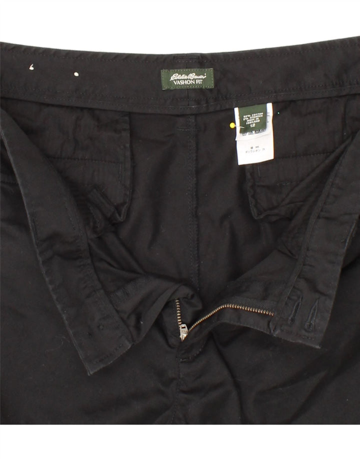 EDDIE BAUER Womens Straight Capri Trousers US 12 Large W30 L21  Black Vintage Eddie Bauer and Second-Hand Eddie Bauer from Messina Hembry 