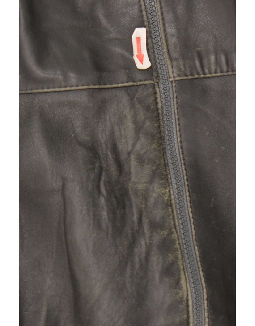 Giacca in pelle vintage da uomo UK 40 grande grigia