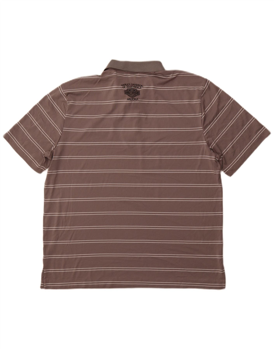 Polo da uomo HARLEY DAVIDSON XL in poliestere a righe grigie