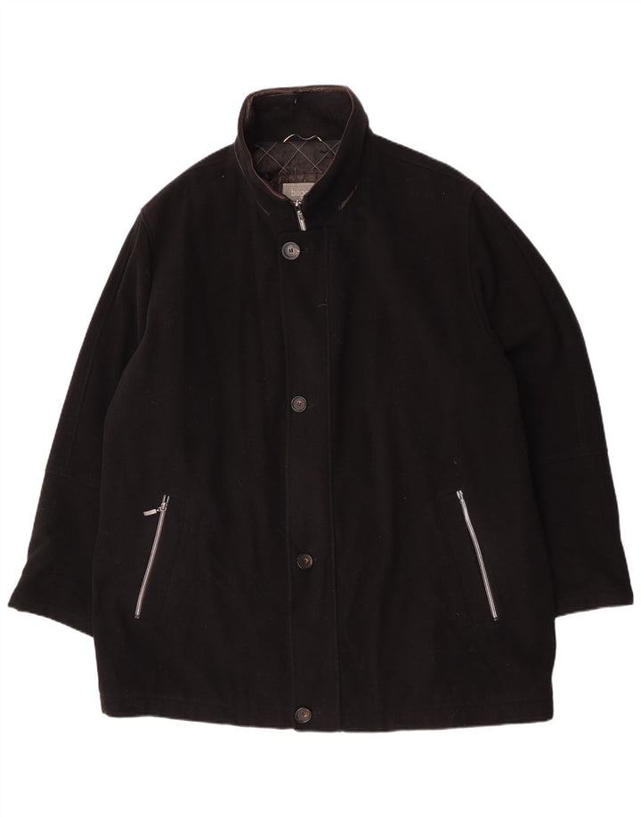 Soprabito da uomo Bugatti UK 44 2XL Lana vergine nera