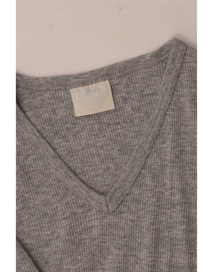 Maglietta da donna Lee Top UK 8 piccola in cotone grigio