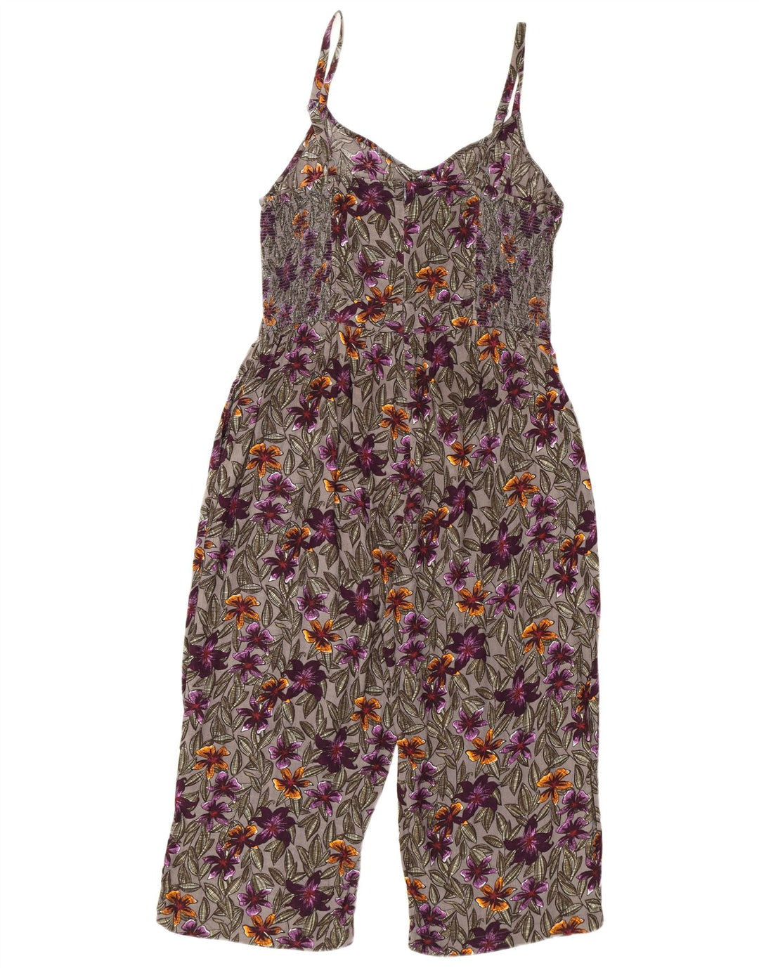 Tuta senza maniche da donna Fat Face UK 14 Grande floreale multicolore