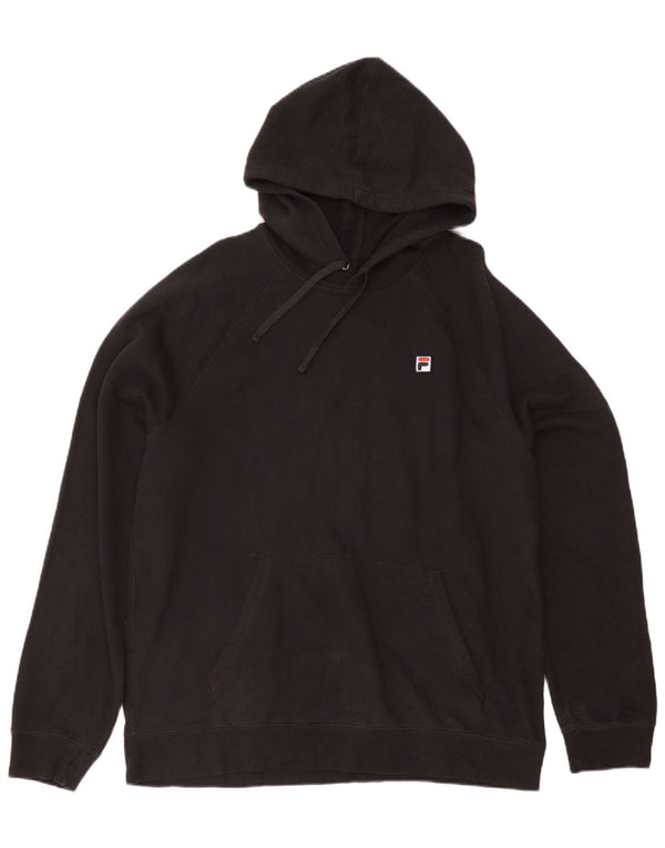 Felpa con cappuccio Fila da uomo vestibilità regolare XL in cotone nero