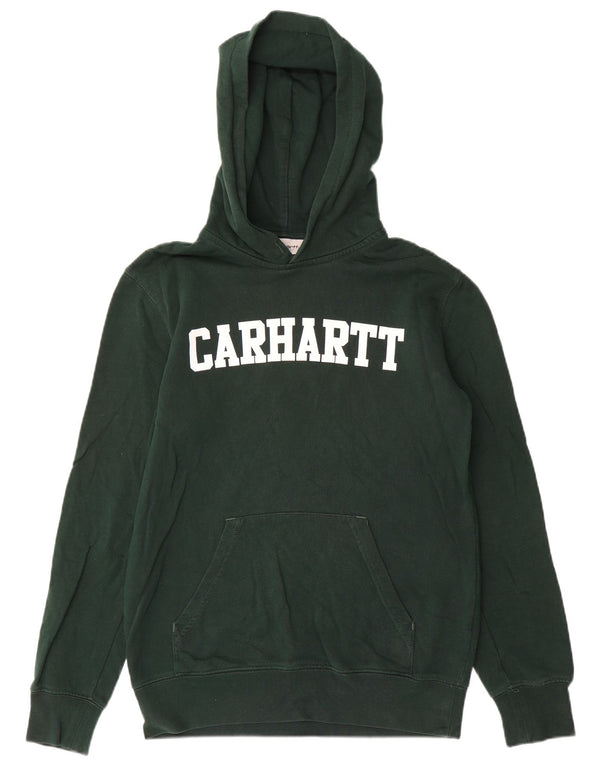 Maglione con cappuccio grafico da uomo Carhartt piccolo in cotone verde