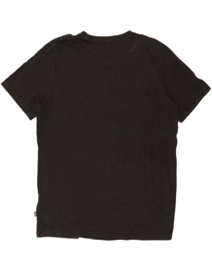 T-shirt grafica da uomo Puma Top in cotone nero medio