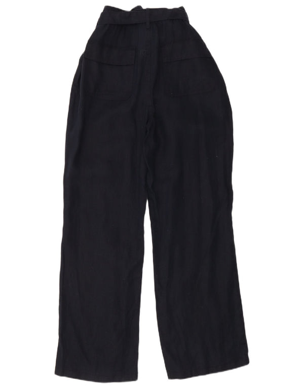 Pantaloni a vita alta da donna Marks & Spencer UK 14 Large W29 L30 Blu navy