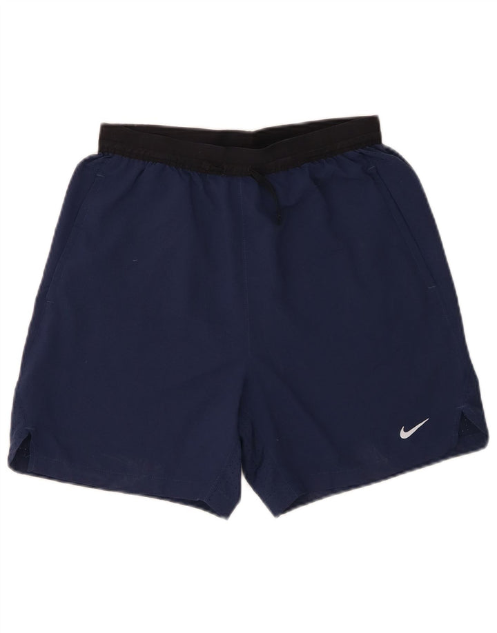 Pantaloncini sportivi Nike da ragazzo Dri Fit 13-14 anni in poliestere blu navy