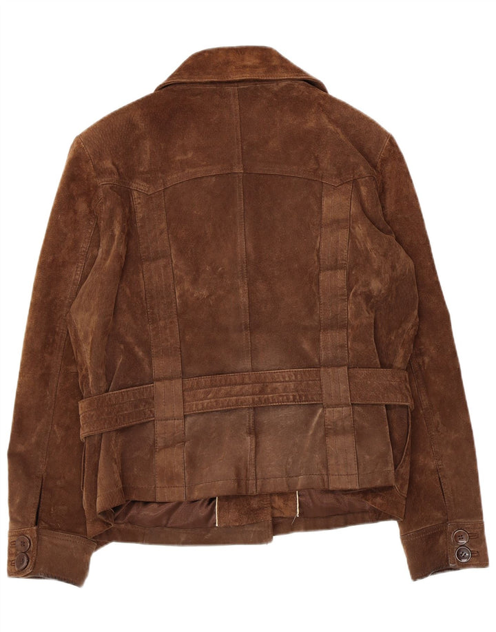 Giacca C&A da donna in pelle scamosciata IT 44 in pelle marrone medio