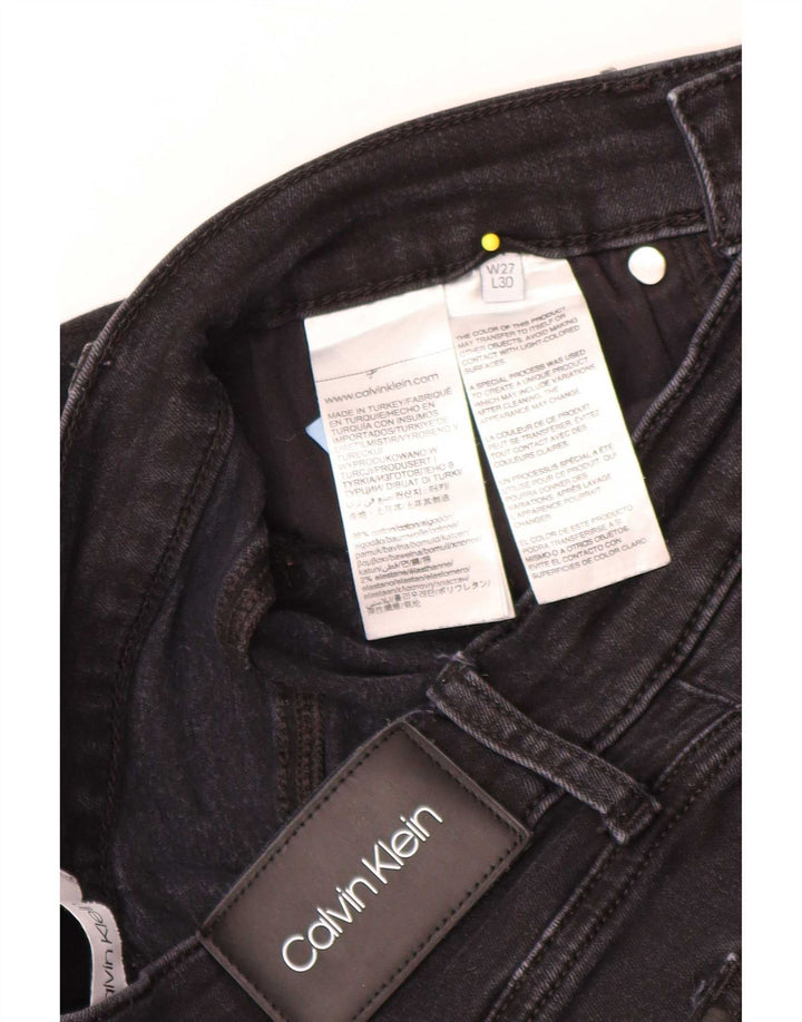 Jeans slim da donna Calvin Klein W27 L28 cotone nero