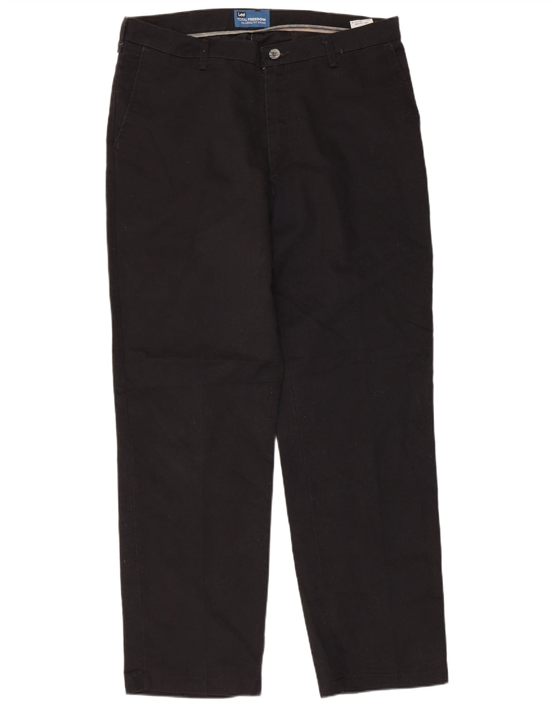 Pantaloni chino dritti da uomo LEE Total Freedom vestibilità classica W36 L32 neri