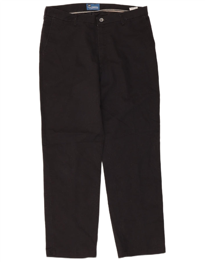 Pantaloni chino dritti da uomo LEE Total Freedom vestibilità classica W36 L32 neri