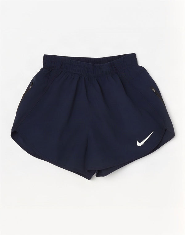 Pantaloncini sportivi Nike da donna Dri Fit UK 6 XS blu navy poliestere