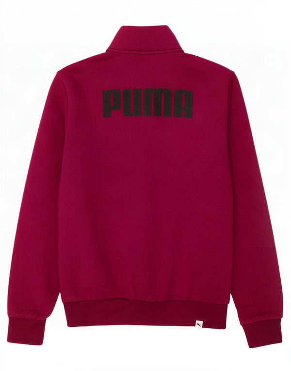 Giacca da ginnastica grafica da donna Puma UK 12 Borgogna media in cotone