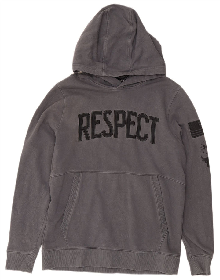 Felpa con cappuccio grafica da uomo Under Armour in cotone grigio medio