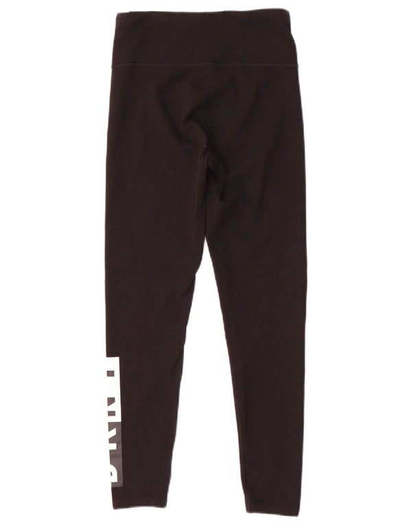 Leggings grafici da donna Dkny UK 6 XS cotone nero
