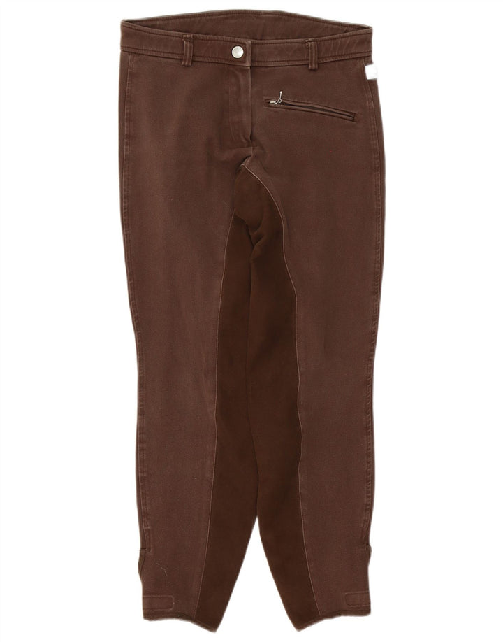 Pantaloni da equitazione vintage da donna EU 38 medi W28 L27 Colorblock marrone