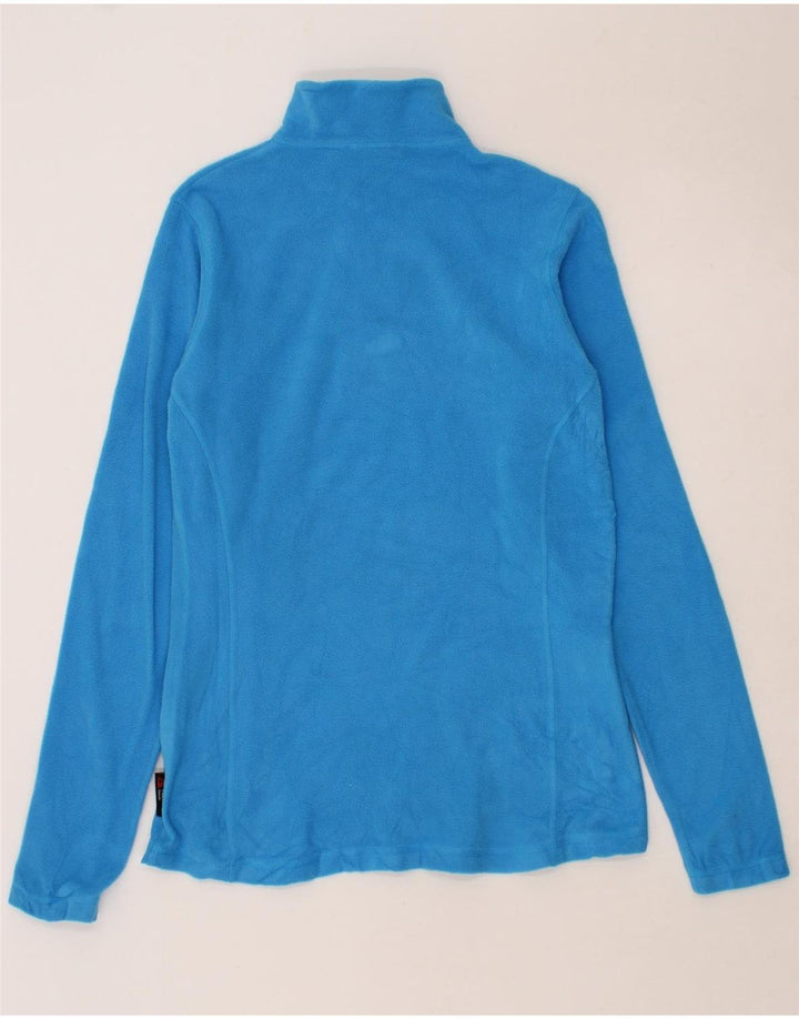 HELLY HANSEN Mens Zip Neck Fleece Jumper Small Blue Polyester Vintage Helly Hansen and Second-Hand Helly Hansen from Messina Hembry 