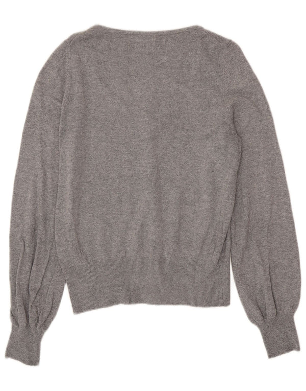 Maglione cardigan da donna Marks & Spencer UK 12 Viscosa grigio medio