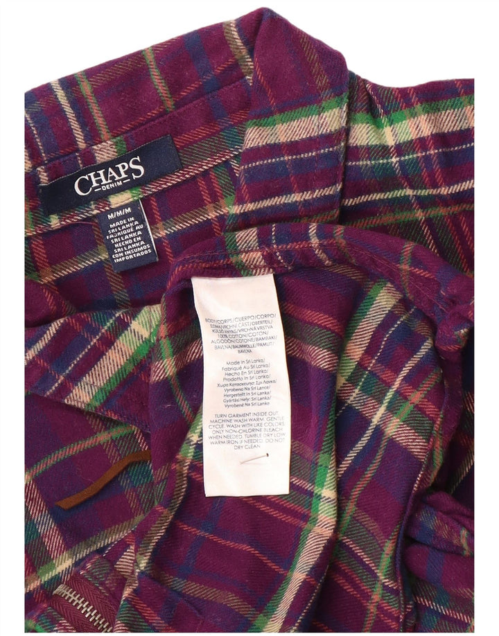 Camicia in flanella da donna Chaps UK 14 Cotone scozzese viola medio
