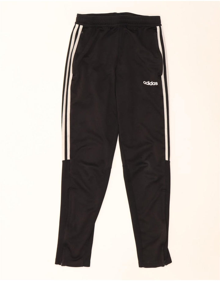 Pantaloni della tuta da donna Adidas UK 10 piccoli poliestere nero