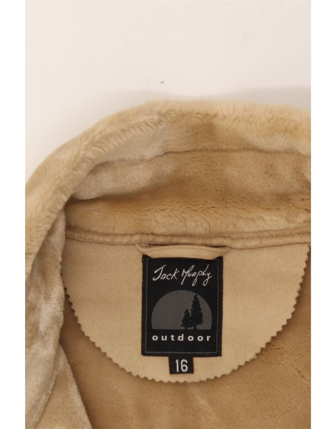 JACK MURPHY Womens Sherpa Jacket UK 16 Large Beige Acrylic Vintage Jack Murphy and Second-Hand Jack Murphy from Messina Hembry 