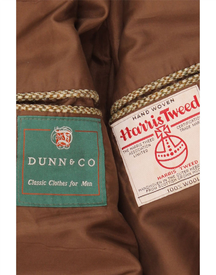 Giacca blazer da uomo a 2 bottoni Harris Tweed UK 40 grande lana marrone