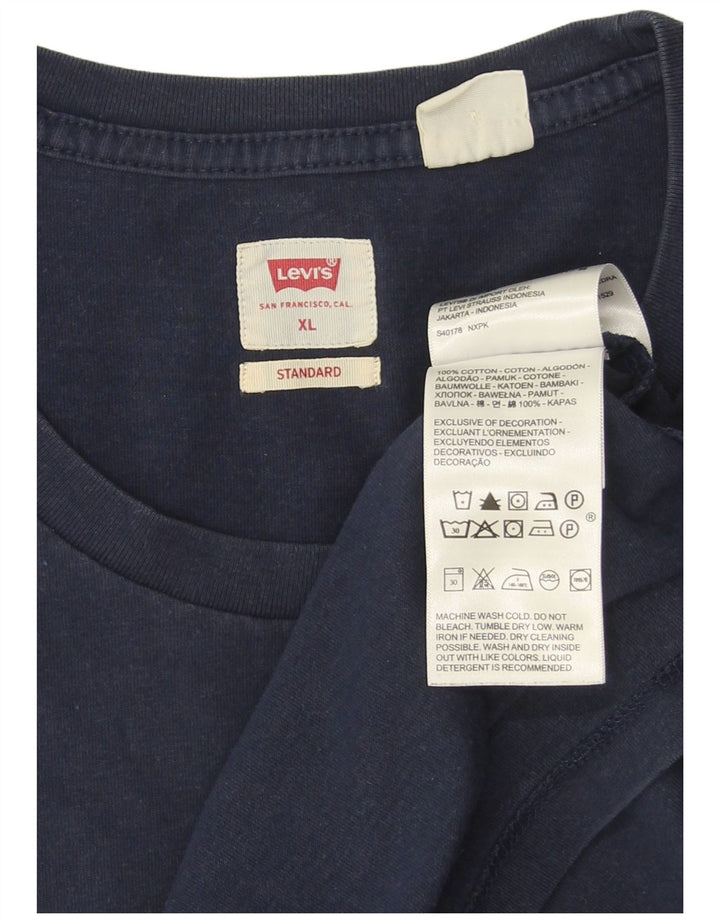 T-shirt da uomo Levi's Top XL in cotone blu navy