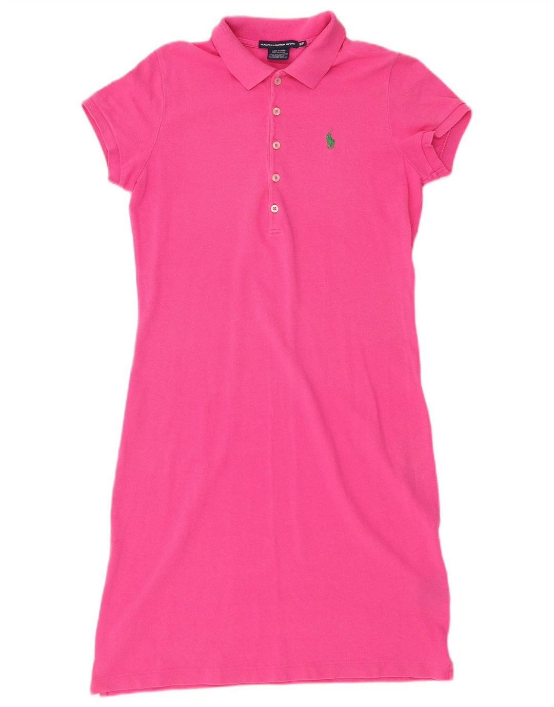 Abito polo da donna RALPH LAUREN UK 10 piccolo cotone rosa
