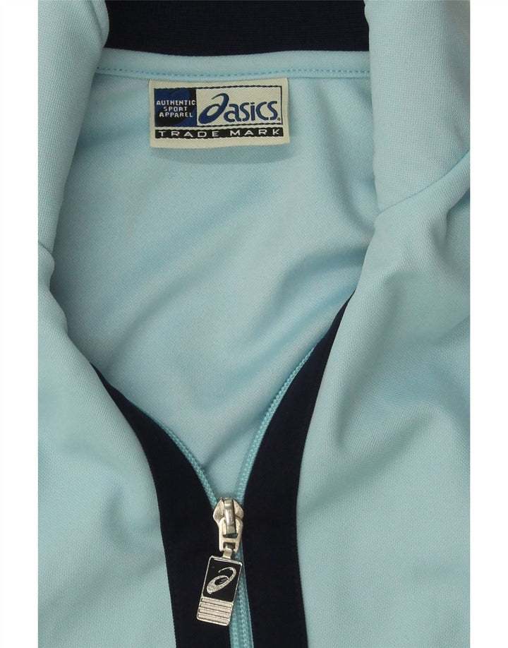 ASICS Womens Tracksuit Top Jacket UK 14 Medium Blue Polyester Vintage Asics and Second-Hand Asics from Messina Hembry 