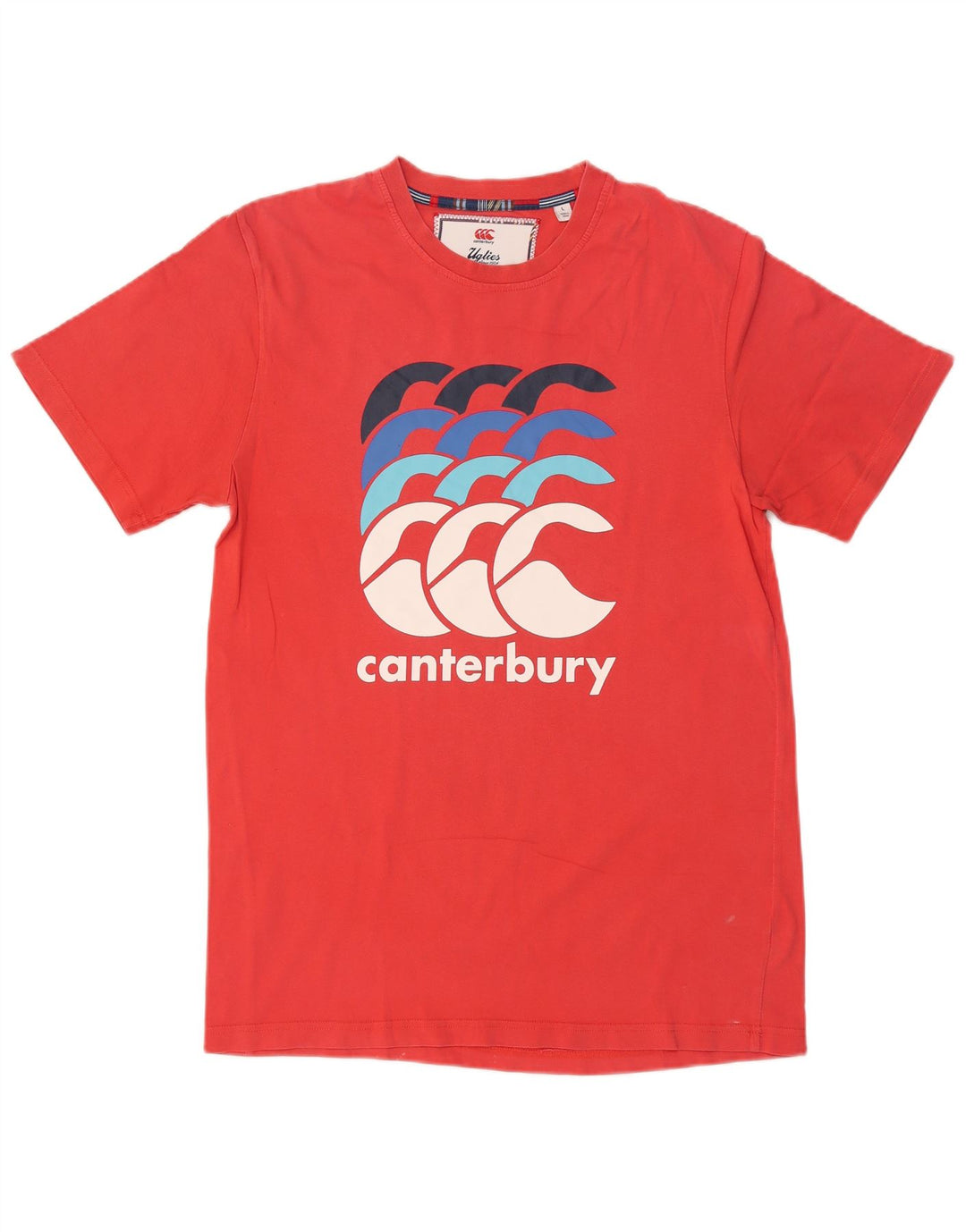 T-shirt grafica da uomo CANTERBURY Top grande in cotone rosso