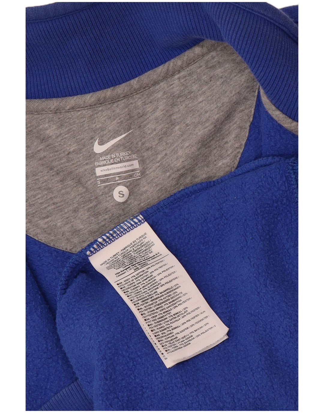 Giacca da ginnastica da uomo NIKE piccola in cotone blu