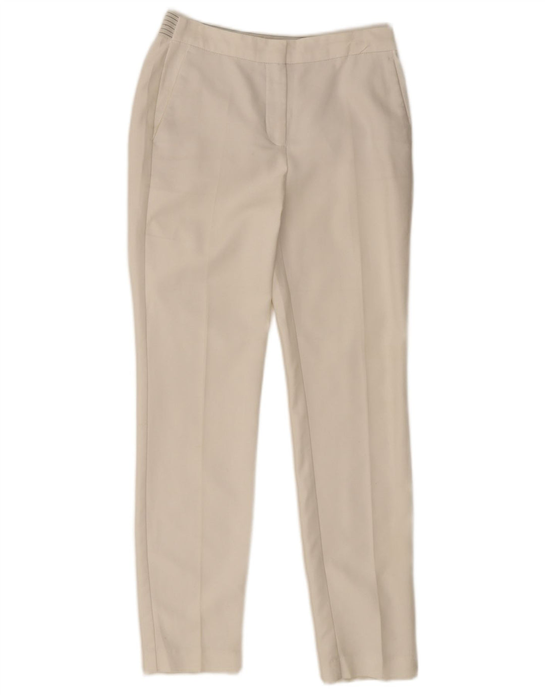 Pantaloni chino slim da donna ZARA piccoli W26 L28 poliestere bianco