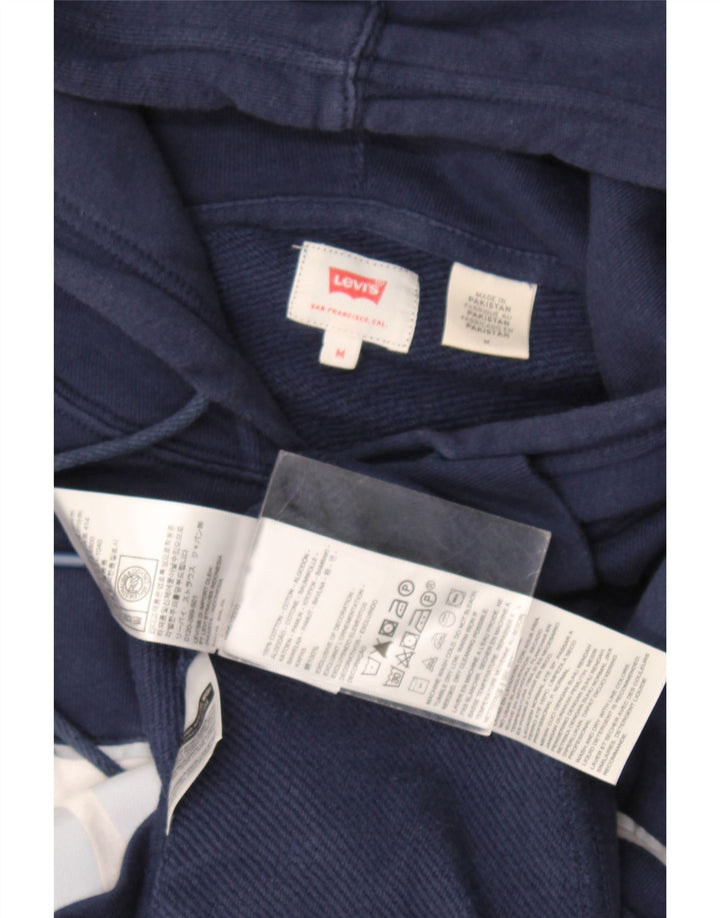 Maglione con cappuccio grafico da uomo Levi's, cotone color block medio blu navy