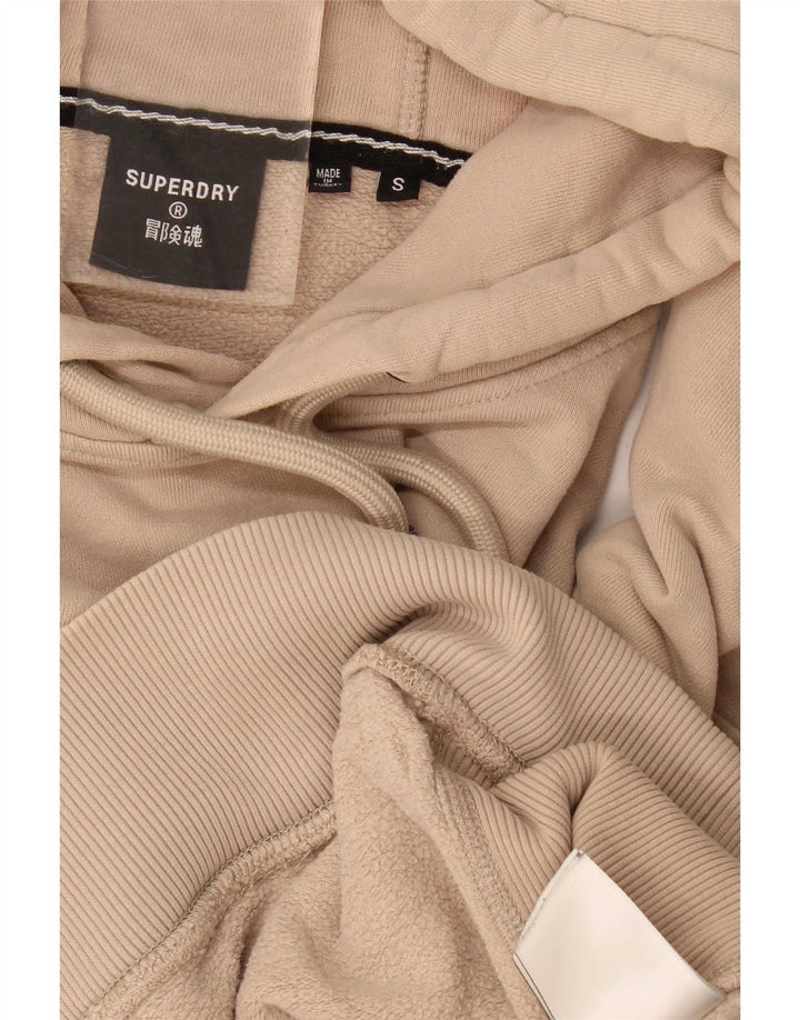 Maglione con cappuccio grafico da uomo Superdry Small Beige
