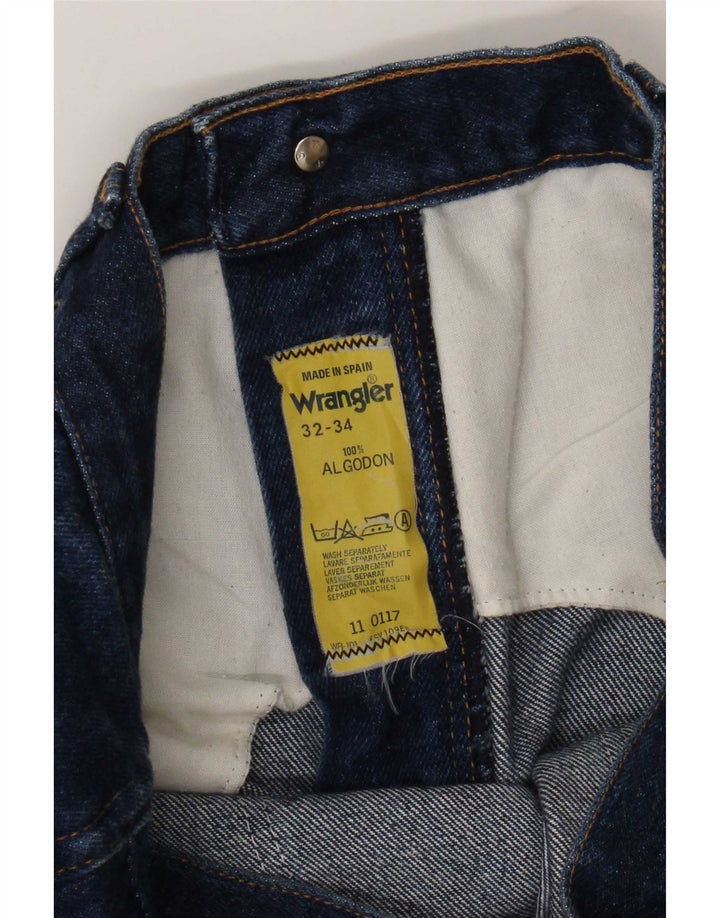Jeans dritti da uomo Wrangler W32 L28 cotone blu navy