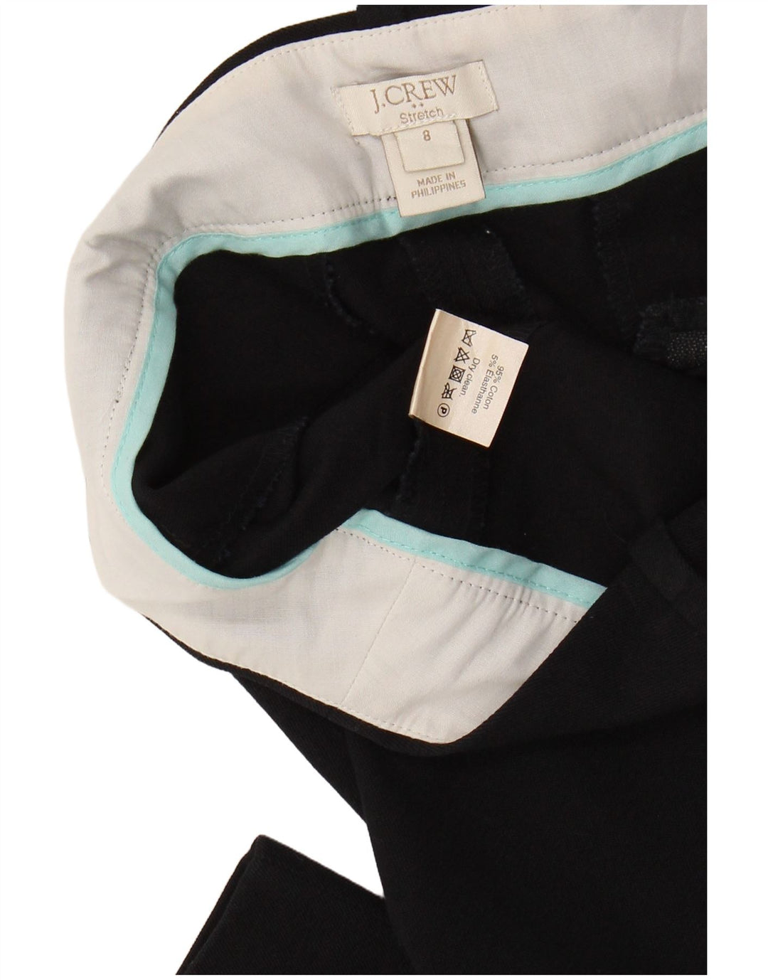 Pantaloni corti slim elasticizzati da donna J. CREW US 8 Medium W30 L26 Neri