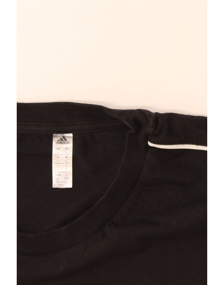 T-shirt da uomo ADIDAS Top grande in cotone nero