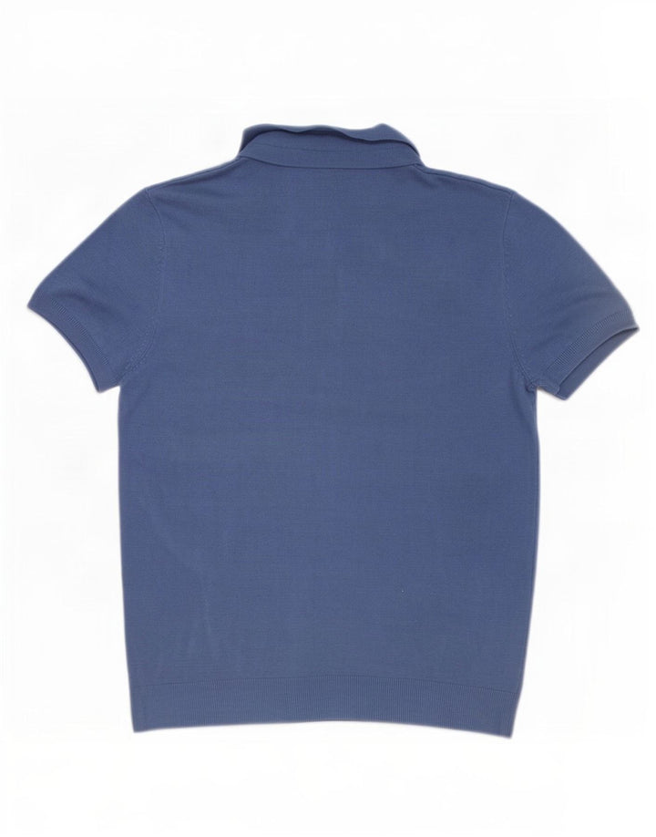 Polo Zara da uomo in viscosa blu medio