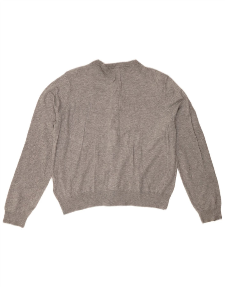 Maglione cardigan da donna Marks & Spencer UK 16 grande viscosa grigia