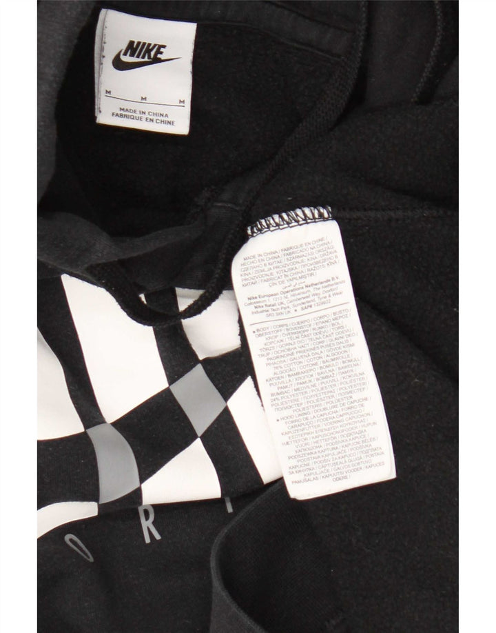 Felpa con cappuccio grafica Nike da uomo in cotone nero medio