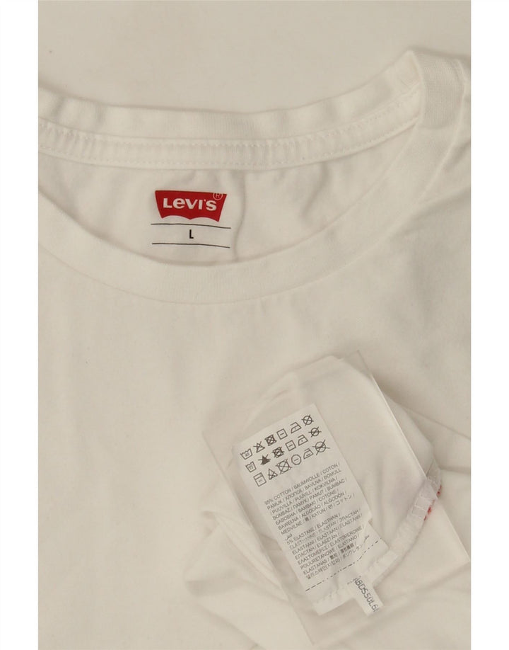 T-shirt da uomo Levi's Top Large in cotone bianco